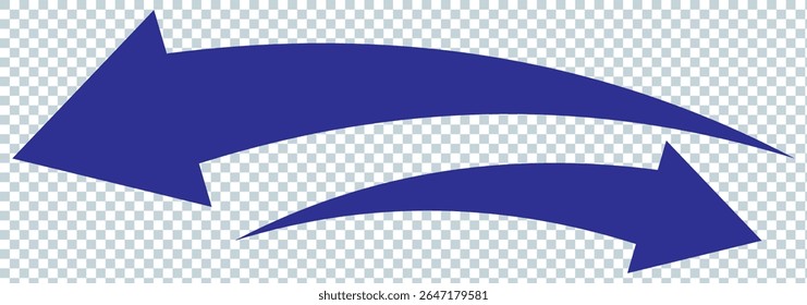 Straight long double vector arrow. Horizontal long straight arrow with two left and right pointers. Black width symbol isolated on white background