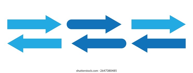 Straight long double vector arrow. Double arrow icon. Dual sign. Vector illustration - Powered by Shutterstock - Get 15% off with code: PIKWIZARD15