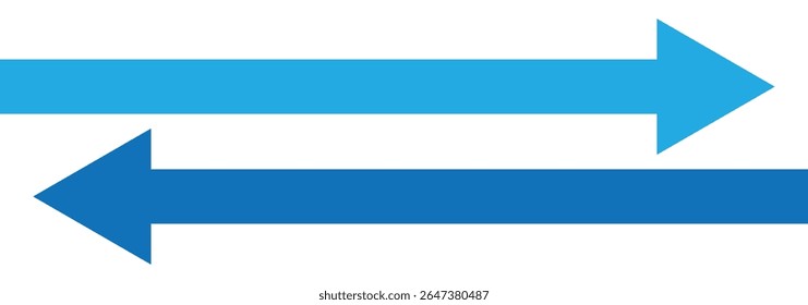 Straight long double vector arrow. Double arrow icon. Dual sign. Vector illustration - Powered by Shutterstock - Get 15% off with code: PIKWIZARD15