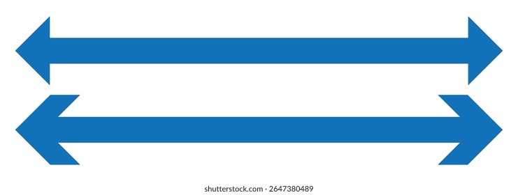 Straight long double vector arrow. Double arrow icon. Dual sign. Vector illustration - Powered by Shutterstock - Get 15% off with code: PIKWIZARD15