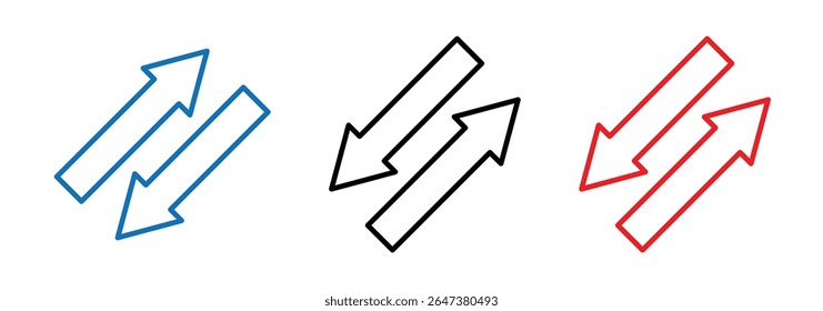 Straight long double vector arrow. Double arrow icon. Dual sign. Vector illustration - Powered by Shutterstock - Get 15% off with code: PIKWIZARD15