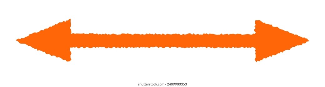 Straight long jagged double vector arrow icon