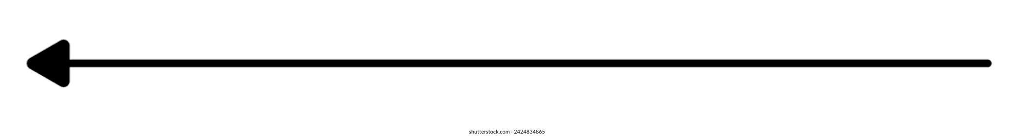 Straight long left vector arrow icon