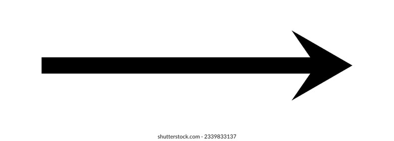 Straight long right vector arrow icon