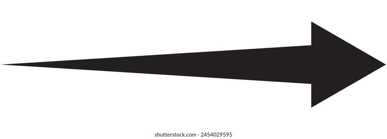 Straight long right vector arrow icon. Arrow Long Icon White Arrows, Infographic Illustration ,Direction Symbol , Pointer Logo ,Up Sign , Isolated , Variations.