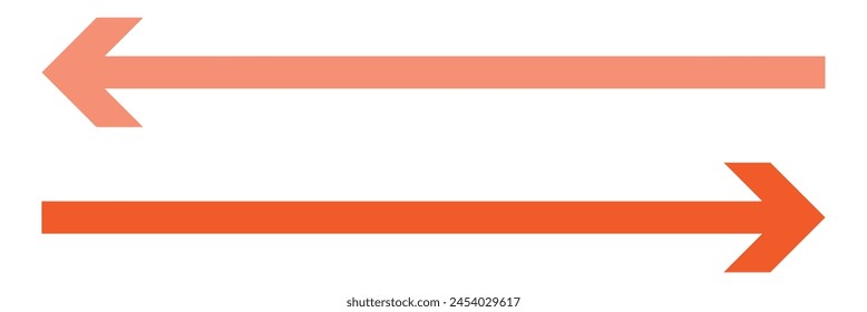 Icono recto de flecha de Vector derecha larga. Flecha Larga Icono Flechas Blancas, Ilustración Infográfica, Símbolo De Dirección, Logotipo De Puntero, Signo Arriba, Aislado, Variantes.