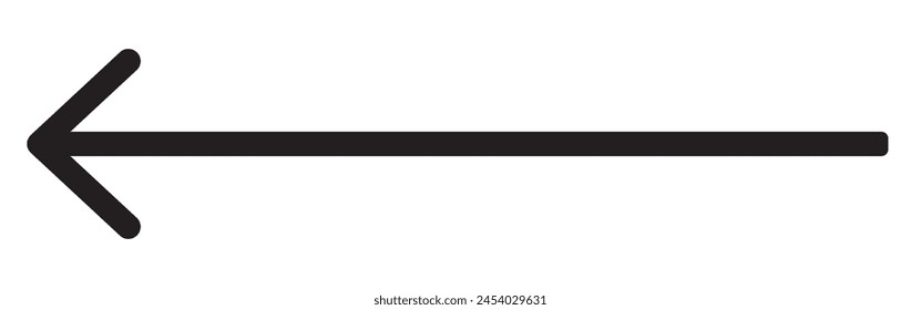 Straight long right vector arrow icon. Arrow Long Icon White Arrows, Infographic Illustration ,Direction Symbol , Pointer Logo ,Up Sign , Isolated , Variations.