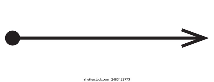 Straight long right vector arrow icon