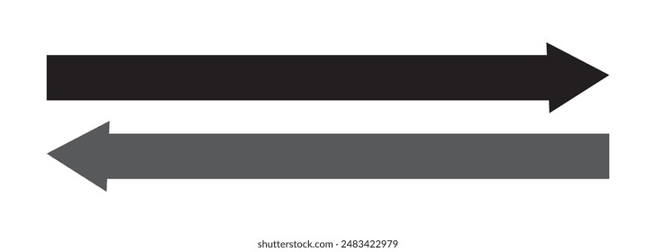 Straight long right vector arrow icon