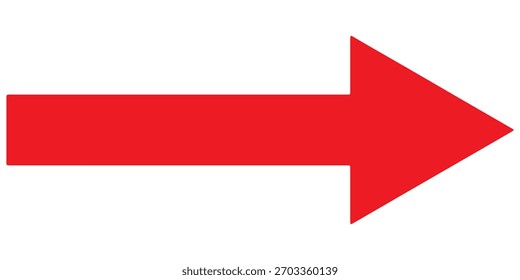Straight long right vector arrow icon