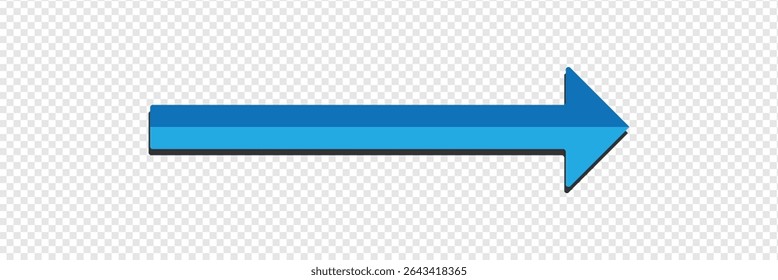 Straight long thin right vector arrow icon. Orange Long arrow vector, icon. orange horizontal arrow. Vector illustration. Eps 10. 