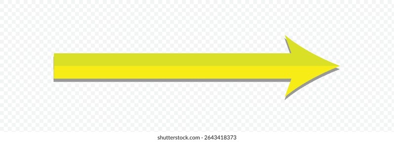 Straight long thin right vector arrow icon. Orange Long arrow vector, icon. orange horizontal arrow. Vector illustration. Eps 10. 