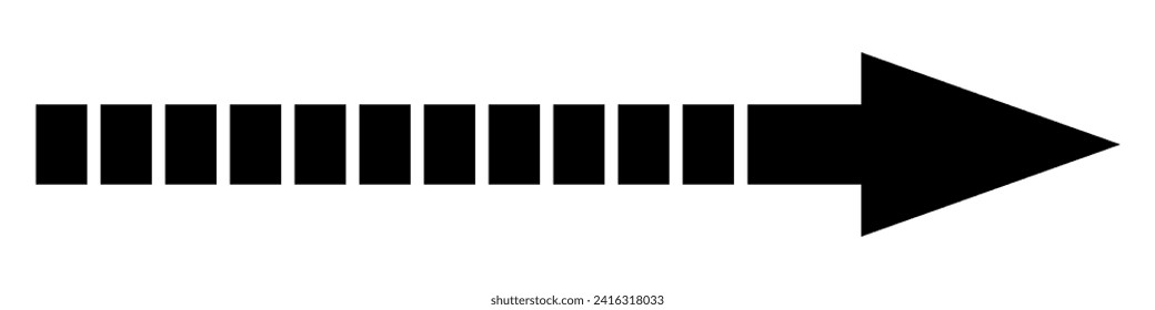Straight long vector arrow icon