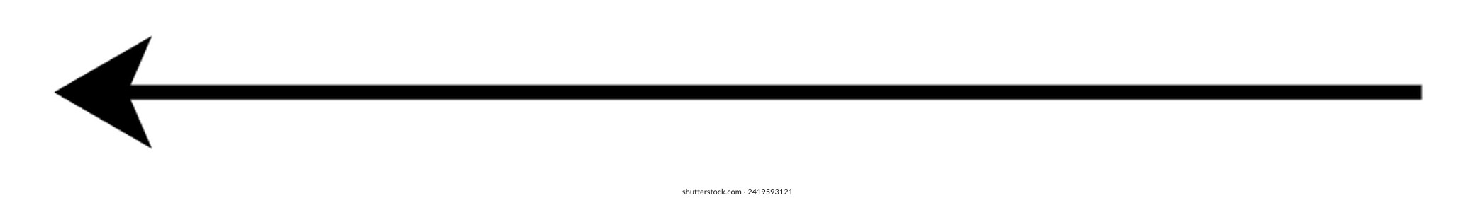 Straight long vector arrow icon