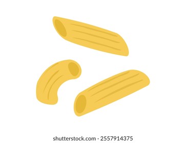 Straight macaroni. Simple flat illustration.