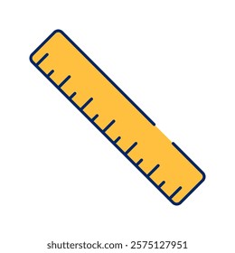 A straight measuring tool used for precise measurements and drawing straight lines, essential in construction and design planning.