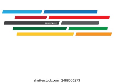 Straight multi-colored lines. Abstract geometric graphic line pattern print design.