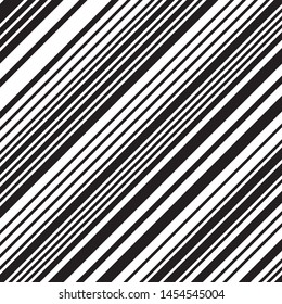 Straight oblique black segments. Monochrome geometric background. 