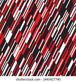 Straight oblique colored segments. Colored seamless pattern. Modern colored geometric background. 