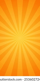 Straight Orange Star Burst In Blank Vertical Vector Plain Background