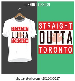 straight outta Canada t-shirt design.straight outta toronto,vancouver,british columbia vector design.Template for card, poster, banner, print for t-shirt ,pin,logo, badge, illustration,clipart,sticker