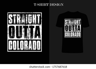Straight outta funny t-shirt design. USA city funny t-shirt design.