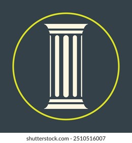 Straight Pillar trendy icon honorable abstract vector illustration colorful artwork beautiful design.eps