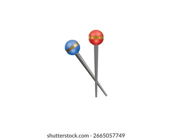 Icono de pin recto Ilustración 3D Render