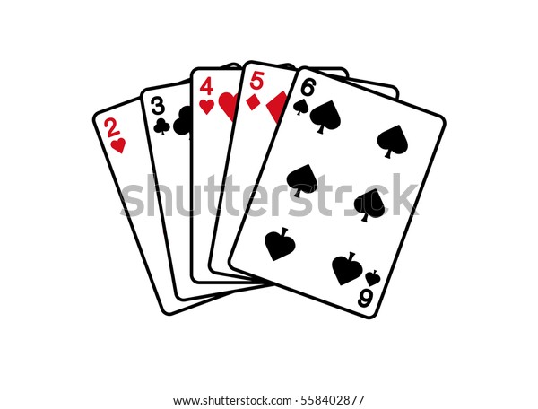 Straight Poker Hand Stock Vector (Royalty Free) 558402877 | Shutterstock