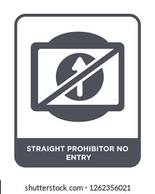 straight prohibitor no entry icon vector on white background, straight prohibitor no entry trendy filled icons from Traffic signs collection, straight prohibitor no entry simple element illustration