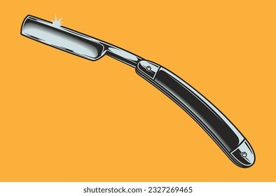 raya recta para ilustración de vector de barbero
