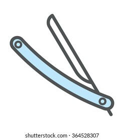 
Straight Razor Bold Icon Illustration
