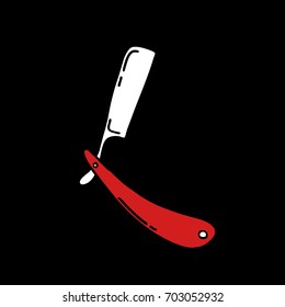 straight razor doodle icon