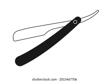 Straight Razor Icon Barber Tool Beard Stock Vector (Royalty Free ...