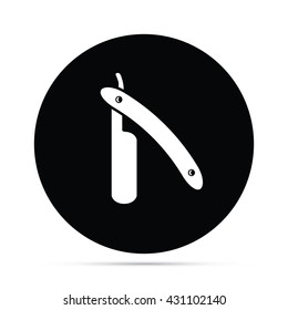 Straight Razor Icon Circle Icon