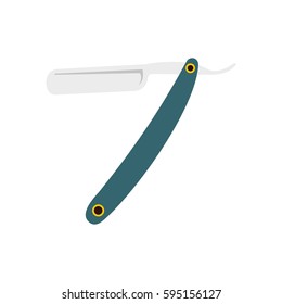 Straight razor icon in flat style isolated on white background vector illustration