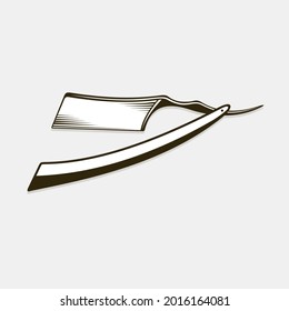 Straight razor icon isolated on white background. Vector illustration	