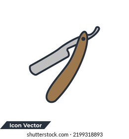 Straight Razor Icon Logo Vector Illustration Stock Vector (Royalty Free ...