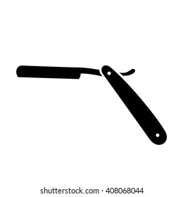 Straight Razor Icon On White Background Stock Vector (Royalty Free ...