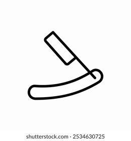 straight razor icon sign vector