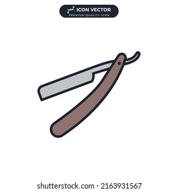 Straight Razor Icon Symbol Template Graphic Stock Vector (royalty Free 