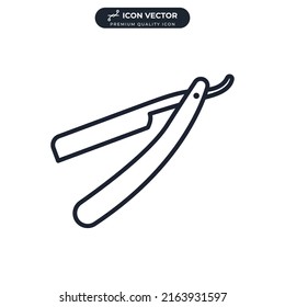 Straight Razor Icon Symbol Template Graphic Stock Vector (Royalty Free ...