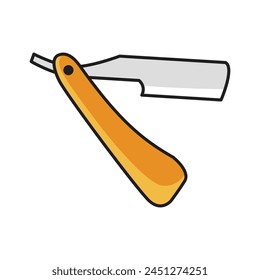 Straight razor icon vector design template