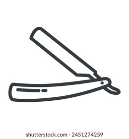 Straight razor icon vector design template