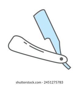 Plantilla recta del diseño del Vector del icono de la navaja