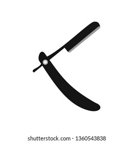 Straight razor icon. Vector Illustration. EPS10