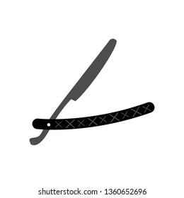 Straight razor icon. Vector illustration