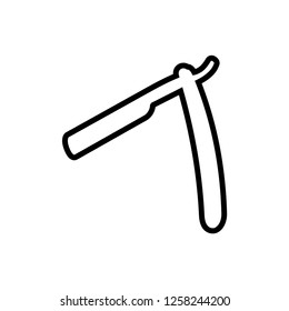 Straight Razor icon vector logo