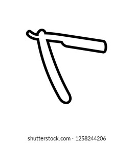 Straight Razor icon vector logo