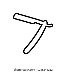 Straight Razor icon vector logo